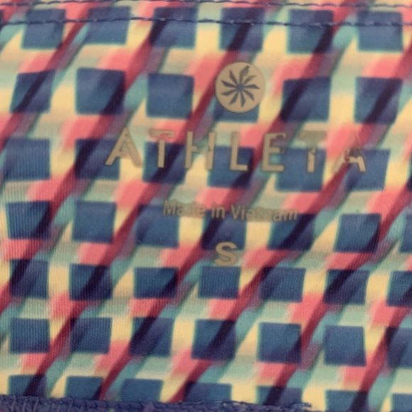 Athleta Vivid Sonar Capri Leggings Cropped Colorful Geometric Womens Size Small - Picture 2 of 9